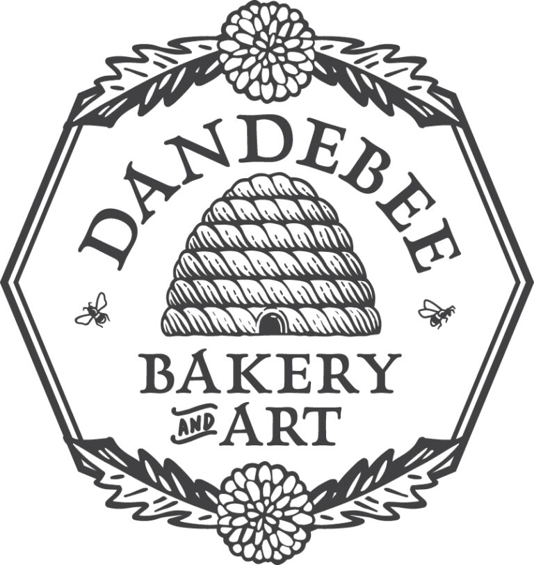 dandebee bakery and art logo 768x812